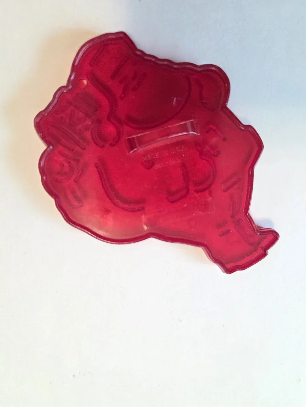 Vintage Christmas HRM Cookie Cutters Set of 9 Red Plastic 60s Ornaments USA